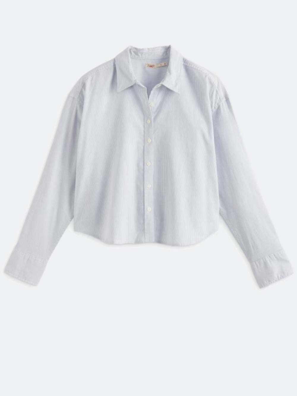 Faherty Stretch Oxford Cotton Button Down Shirt in Light Blue and White Stripe